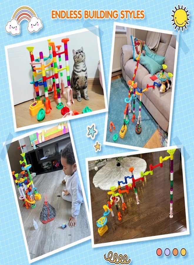 ifollower Marble Run, 135pcs Marble Maze Game Construction Building Toys for Kids, Marble Track Race Set STEM Learning Toys Gift for Boys Girls 3 4 5 6 7 8 9 10+ - Image 5